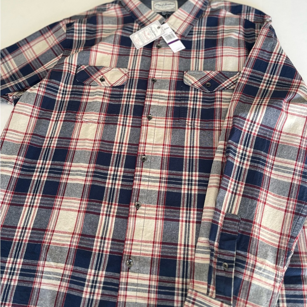 NWT Flag and Anthem Plaid Casual Button Down Shirt XXL - Picture 3 of 7